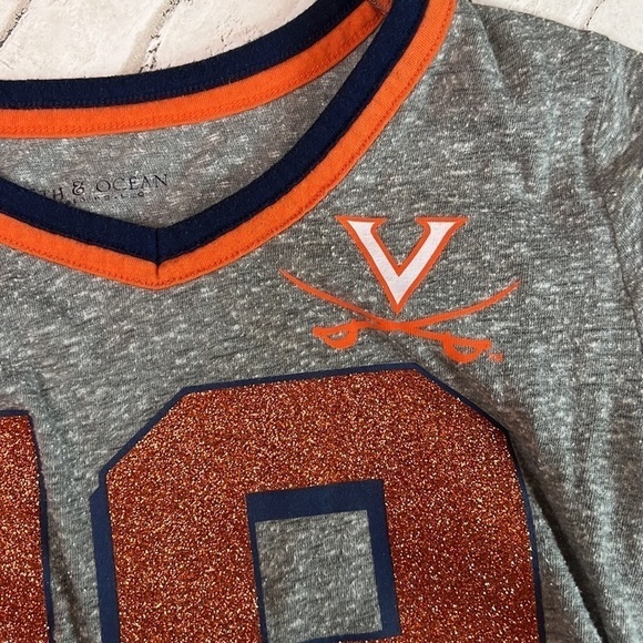 UVA Girls T Shirt 5th & Ocean Glitter - Picture 3 of 11